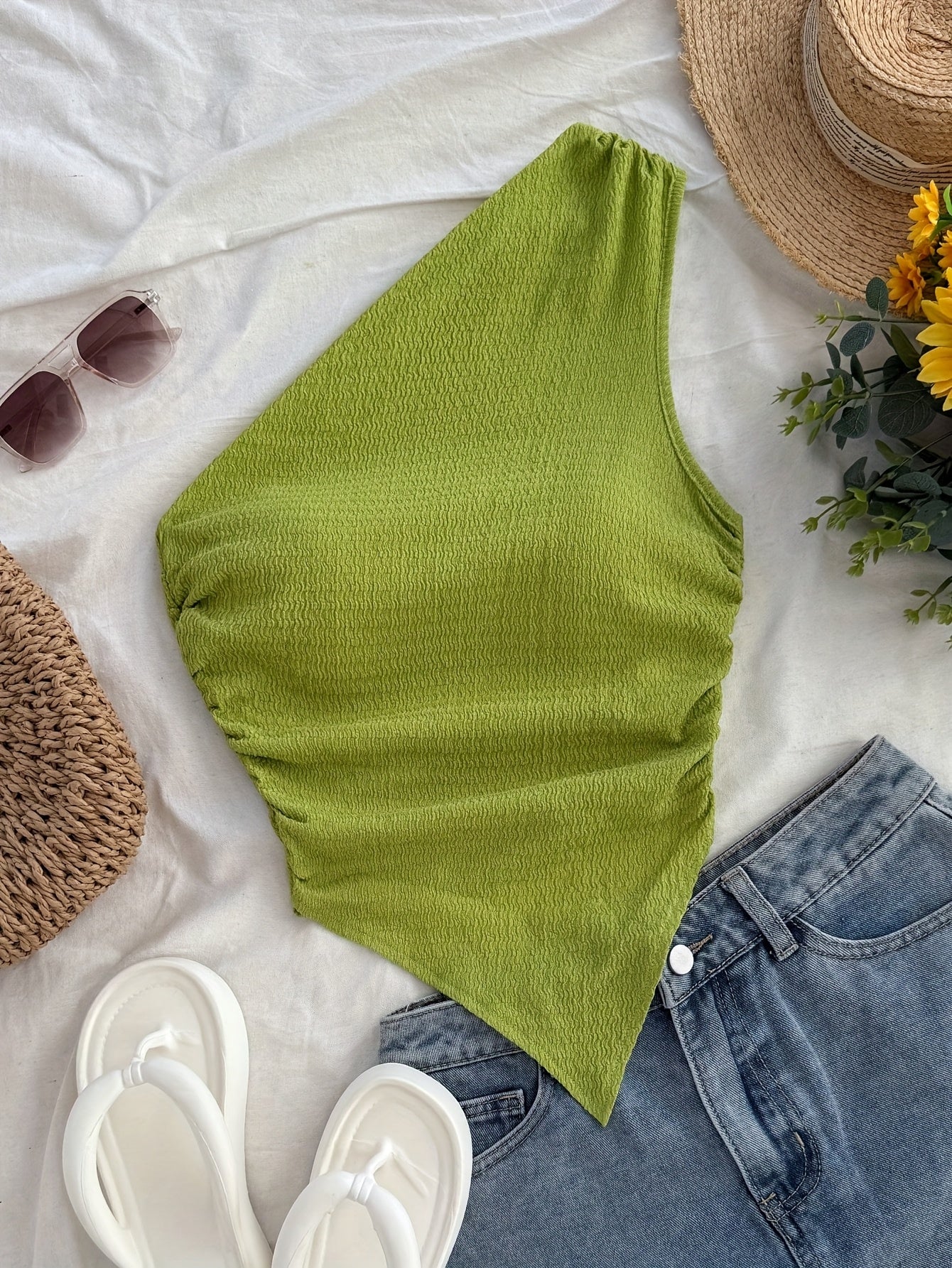 Asymetryczny top casualowy damski – idealny na lato i weekendy
