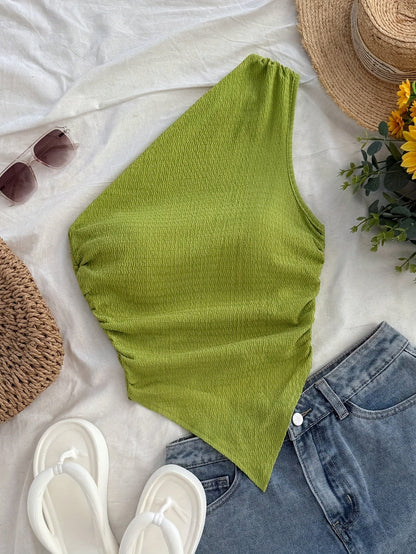 Asymetryczny top casualowy damski – idealny na lato i weekendy