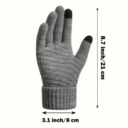 Gants tactiles tricotés pour écran d'hiver unisexe multicolores