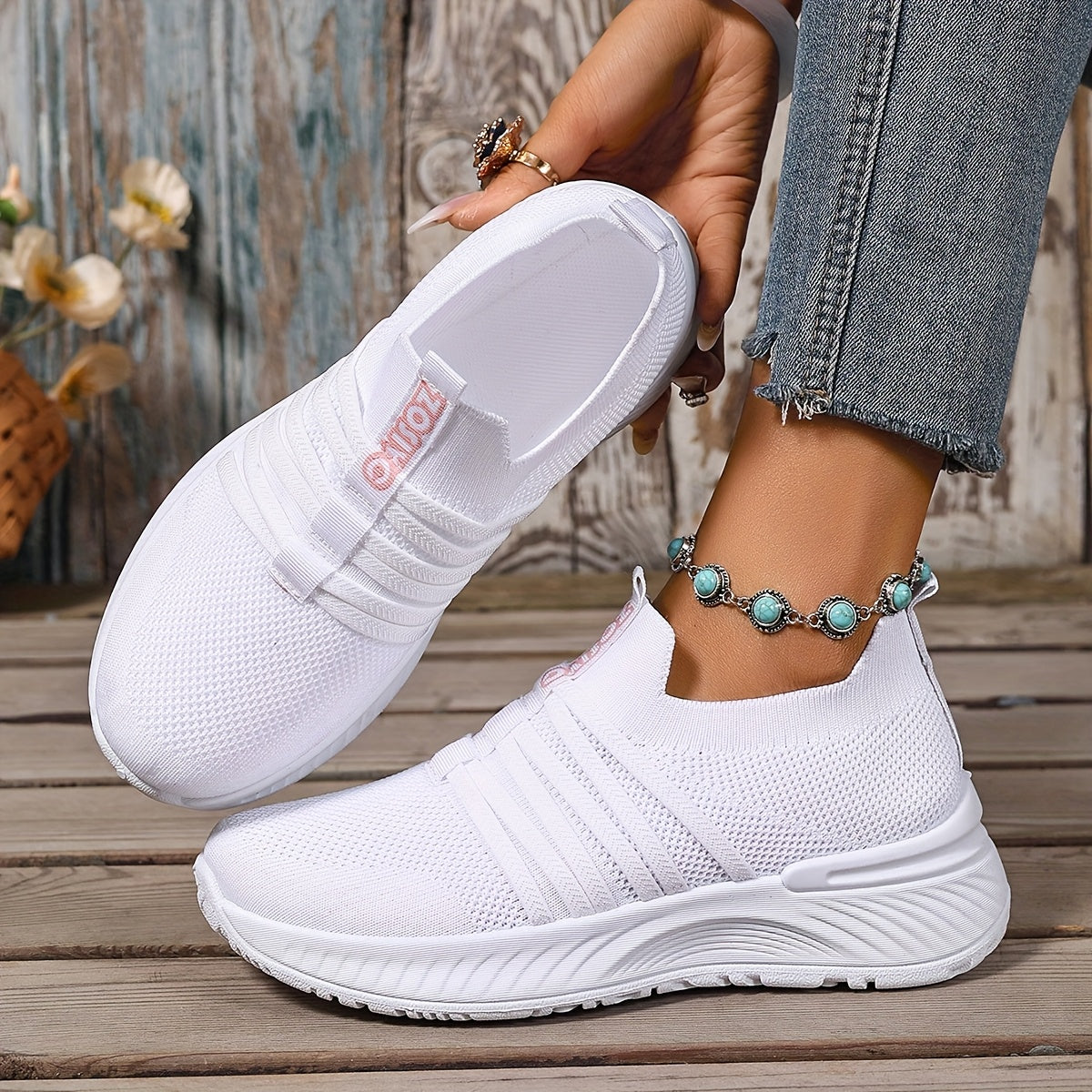 Zapatillas Slip-On Casual para Mujer Estilo Deportivo Urbano