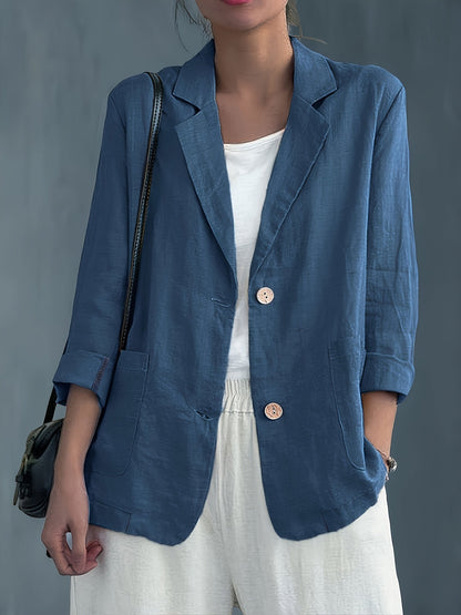 Veste blazer décontractée élégante pour femme à manches longues style urbain