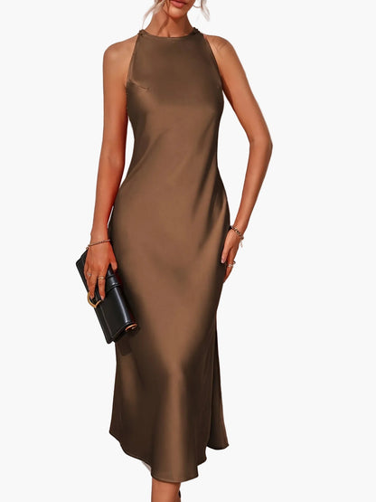 Robe Élégante Femme Coupe Droite Style Décontracté pour Soirée ou Quotidien