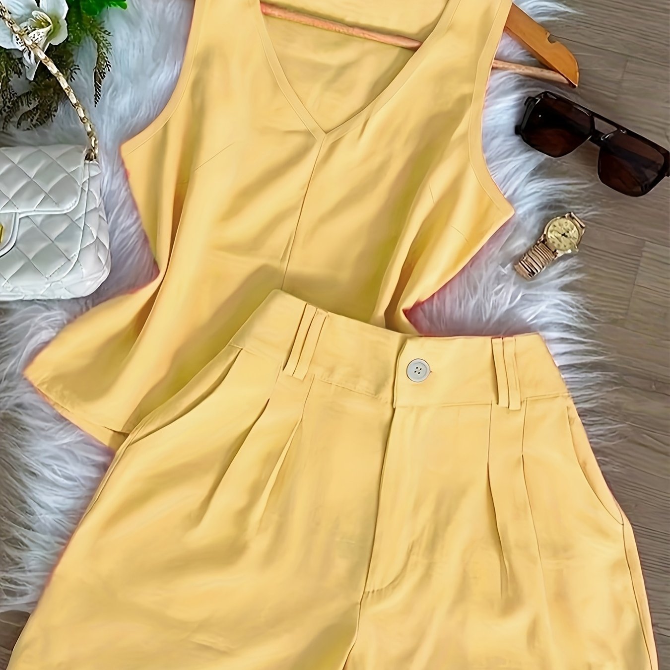 Ensemble Débardeur et Short Femme Style Décontracté Chic Été