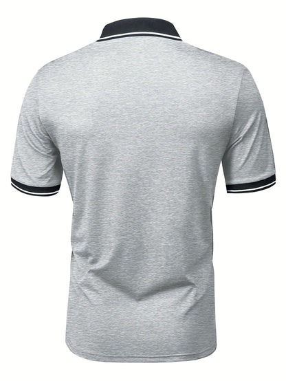Polo casual da uomo con colletto a contrasto – Stile moderno e versatile