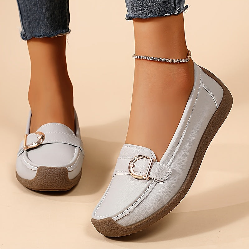 Mocassins décontractés pour femme avec boucle élégante – Style quotidien confortable