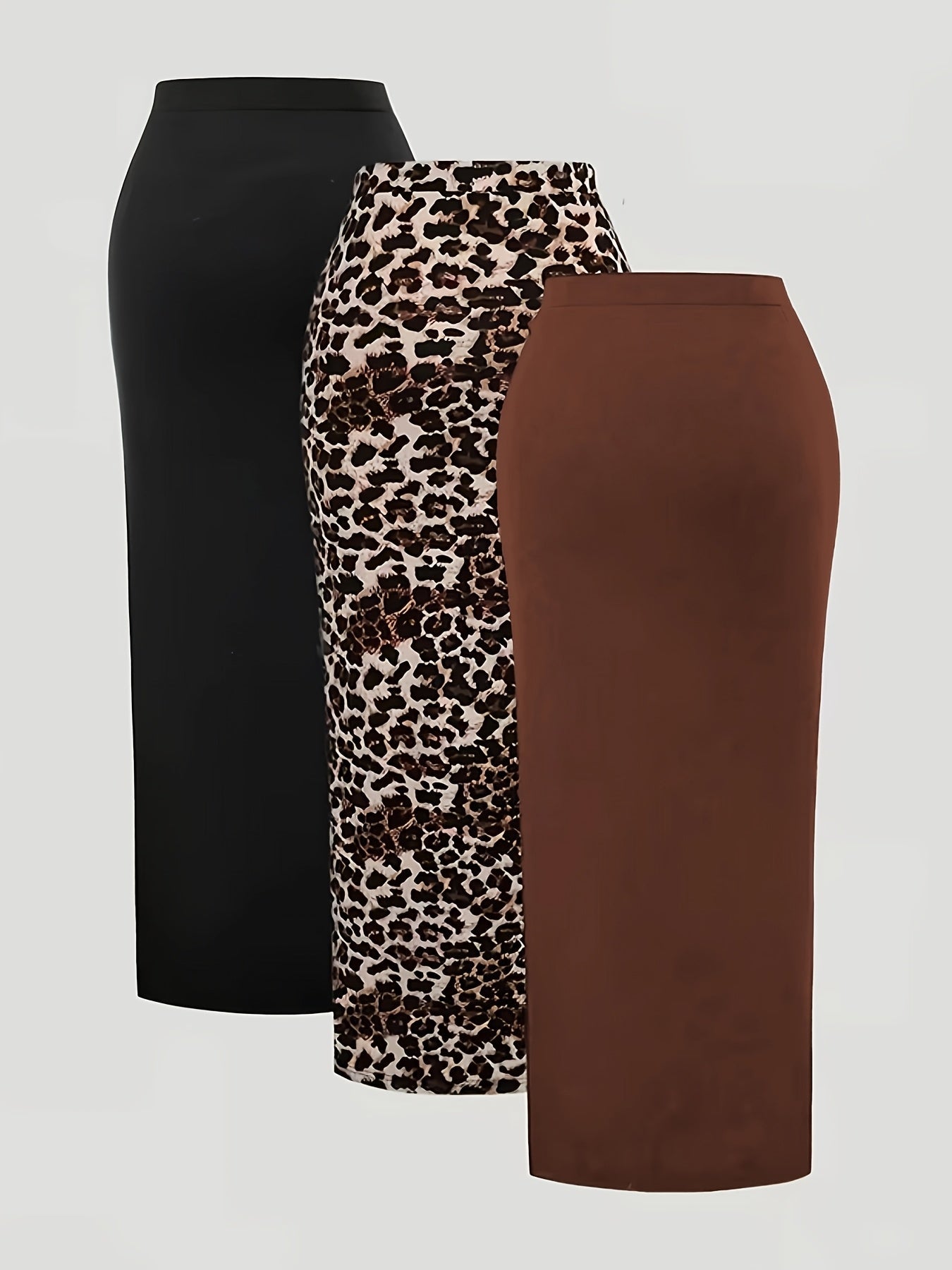 Jupe Longue Moulante Fendue Taille Haute Femme