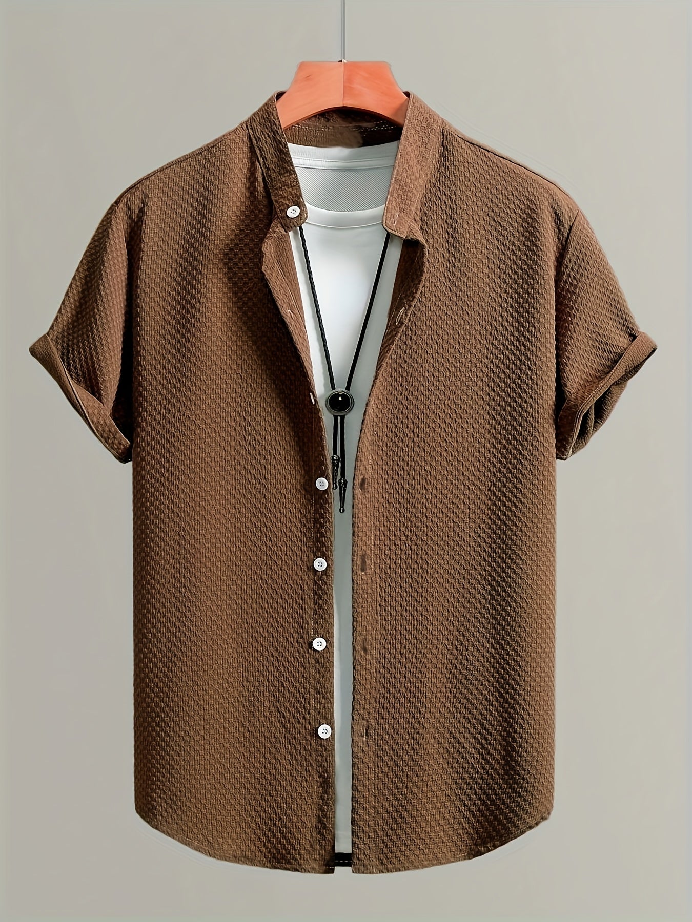 Camicia casual uomo maniche corte stile estivo – tendenza urbana e versatile