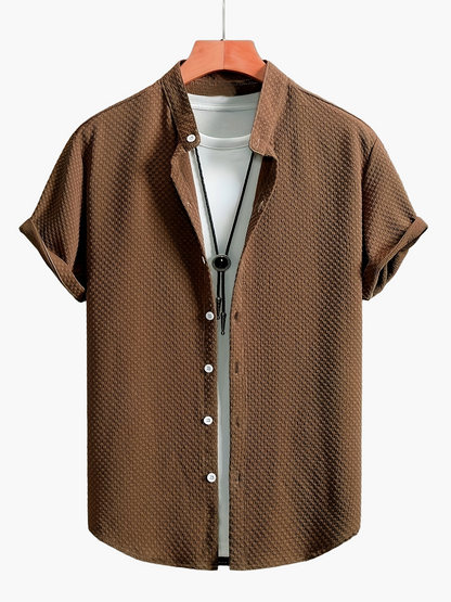 Camicia casual uomo maniche corte stile estivo – tendenza urbana e versatile