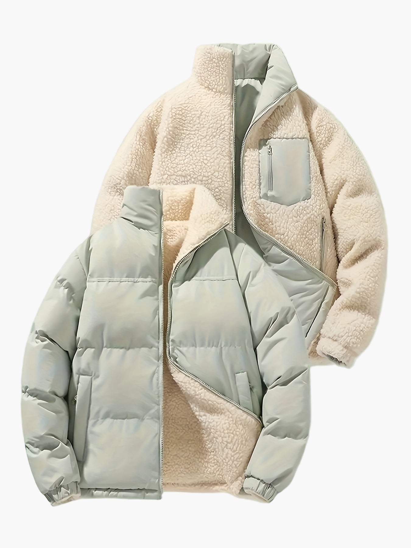 Veste réversible homme style casual chaude pour automne/hiver