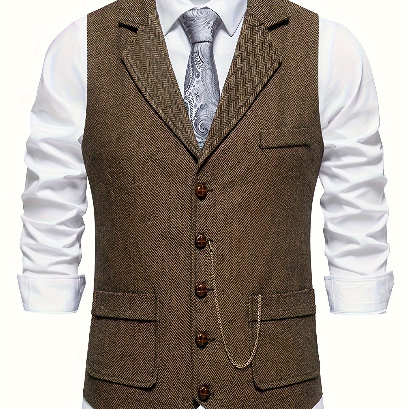 Chaleco Hombre Elegante Estilo Vintage para Atuendo Formal o Casual