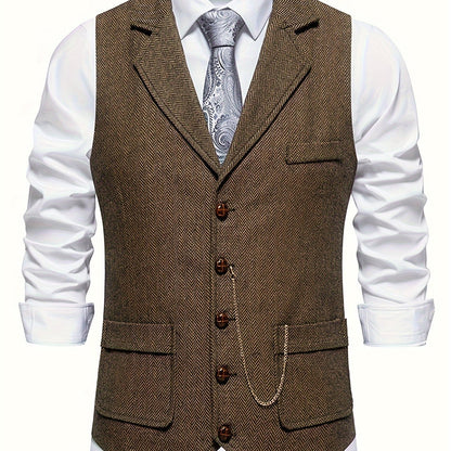 Chaleco Hombre Elegante Estilo Vintage para Atuendo Formal o Casual
