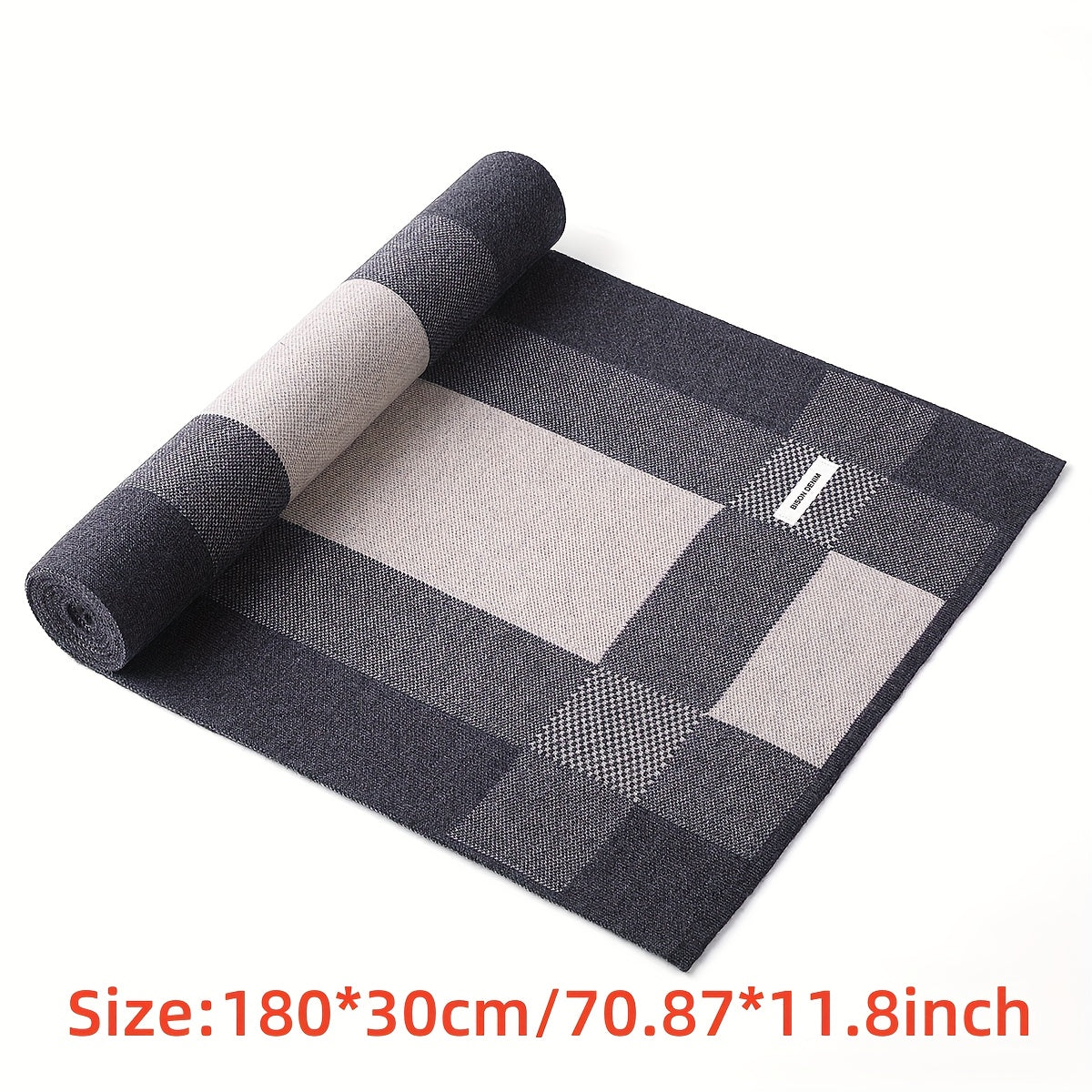 Écharpe à carreaux et motifs géométriques, style écossais, couleurs variées