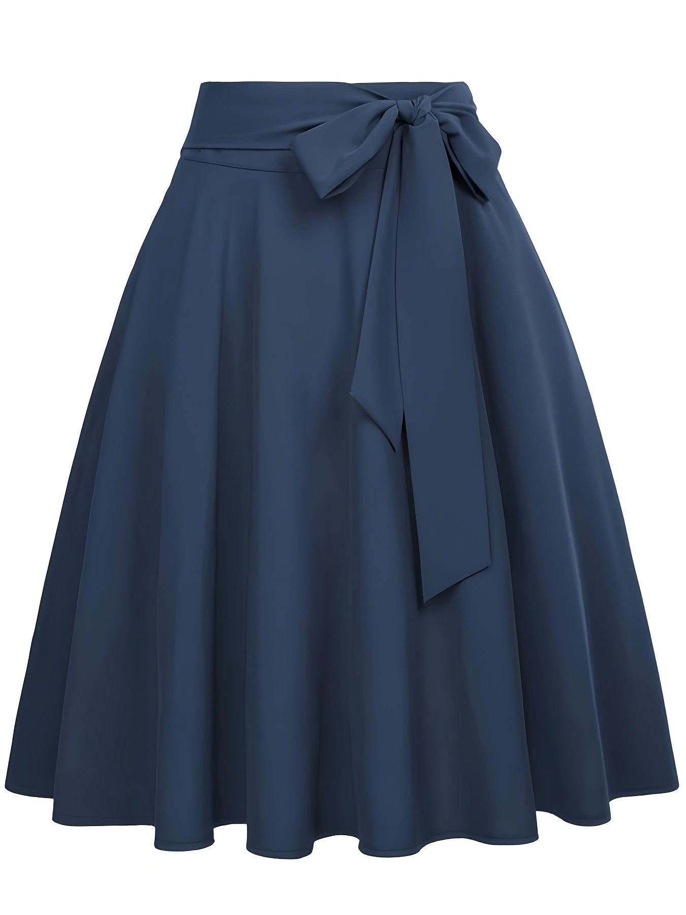 Falda skater para mujer elegante de talle alto con cinturón anudado – Estilo sofisticado para todas las ocasiones