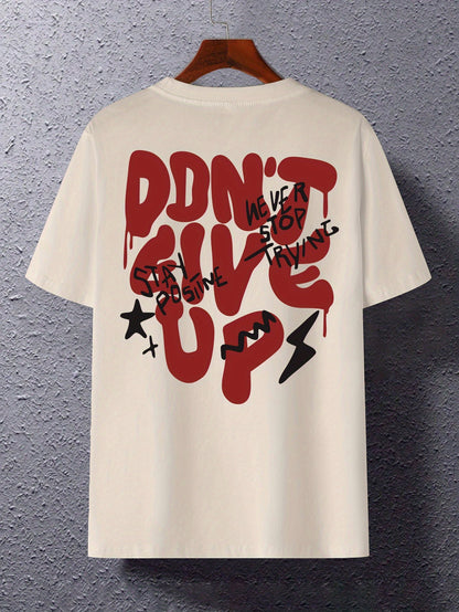 Herren-T-Shirt im Streetwear-Stil mit motivierendem Grafikmuster für den Alltag