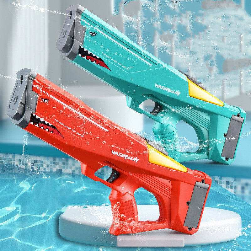 Pistolet à eau électrique style requin pour enfants et adolescents - Jouet interactif extérieur