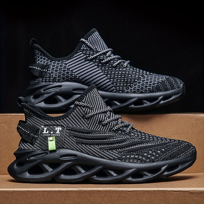 Herresportssko urban stil med futuristisk sål og bred komfort