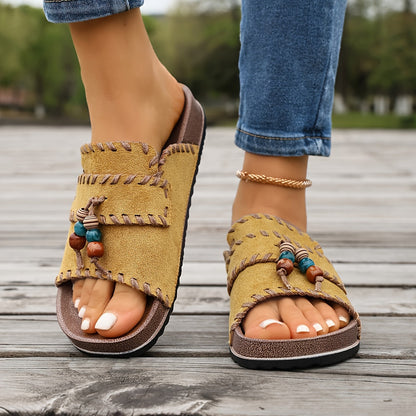 Sandales mules bohèmes pour femme style artisanal décontracté