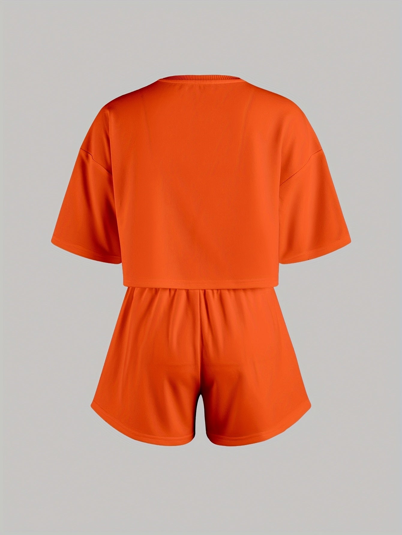 Pyjama d'intérieur décontracté pour femme avec imprimé cœurs bleus – Ensemble short et t-shirt, style cosy pour la maison