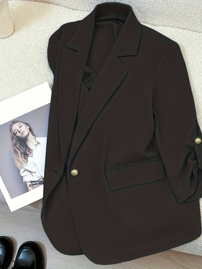 Blazer Femme Élégant Manches Longues Style Décontracté pour Bureau ou Sortie