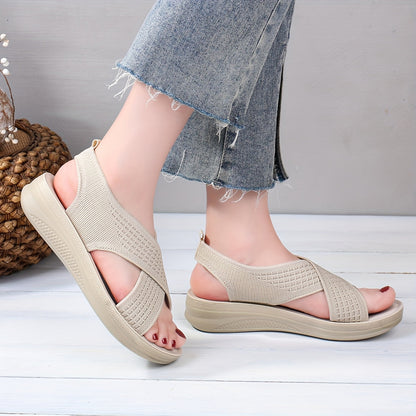 Sandales à bride arrière pour femme, style croisé moderne, confort quotidien