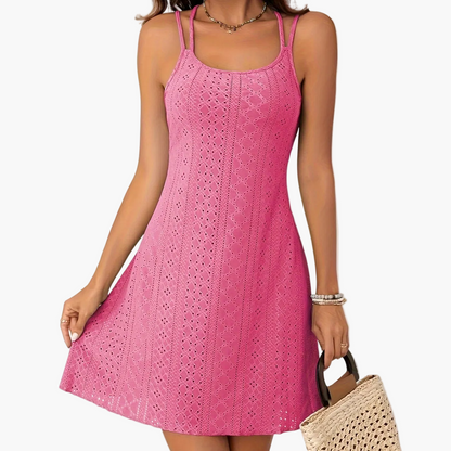 Robe d'été élégante pour femme à bretelles, style bohème chic, idéale pour les sorties et vacances