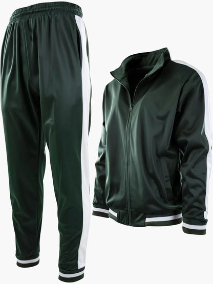Survêtement Homme Style Sport Décontracté Ensemble Veste et Pantalon Idéal Loisirs et Entraînement