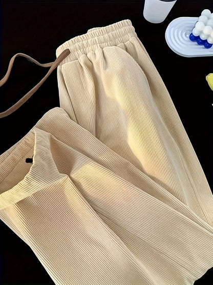 Herrenhose im modernen Stil mit Falten und verstellbarem Kordelzug für Entspannung und Stadt  