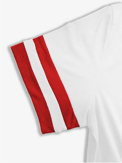 T-shirt décontracté pour femme avec cœur imprimé style sport chic