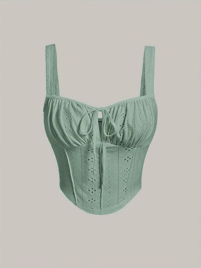 Dames bustier in corsetstijl met chique borduursel voor lente en zomer