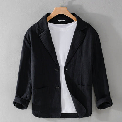 James – Chaqueta de Traje Casual de Manga Corta a Rayas