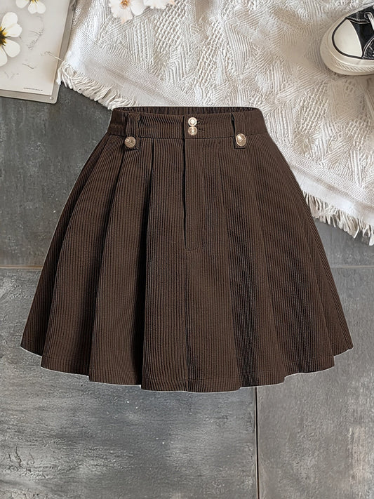Plissé trapeze rok voor dames, elegante casual stijl