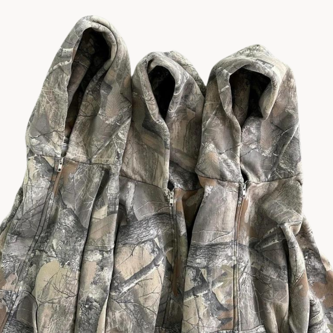Oversize unisex hoodie med kamouflagemönster streetwear för fritid och utomhus