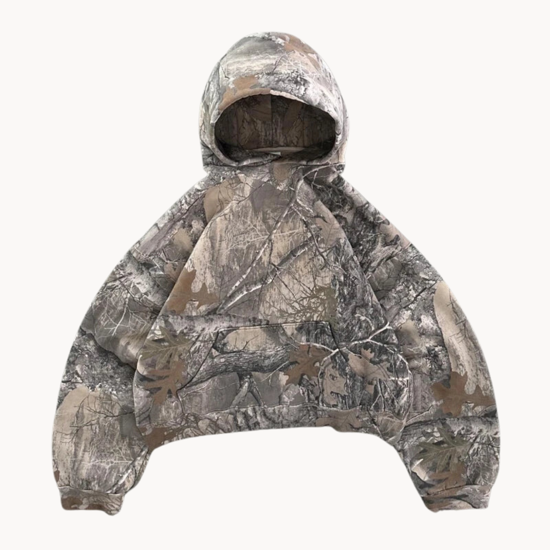 Oversize unisex hoodie med kamouflagemönster streetwear för fritid och utomhus