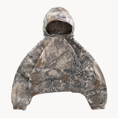 Oversize unisex hoodie med kamouflagemönster streetwear för fritid och utomhus