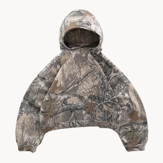 Oversize unisex hoodie med kamouflagemönster streetwear för fritid och utomhus