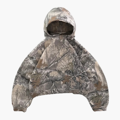 Oversize unisex hoodie med kamouflagemönster streetwear för fritid och utomhus