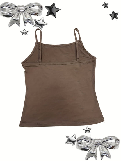 Débardeur Femme Y2K Motif Géométrique Style Urbain pour Look Tendance Été