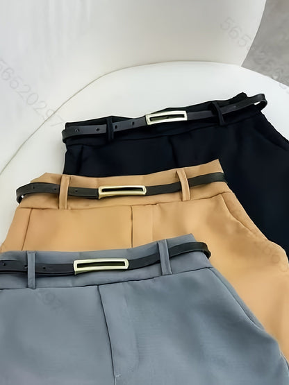 Elegant tailored skirt-shorts for women, urban style for office and leisure