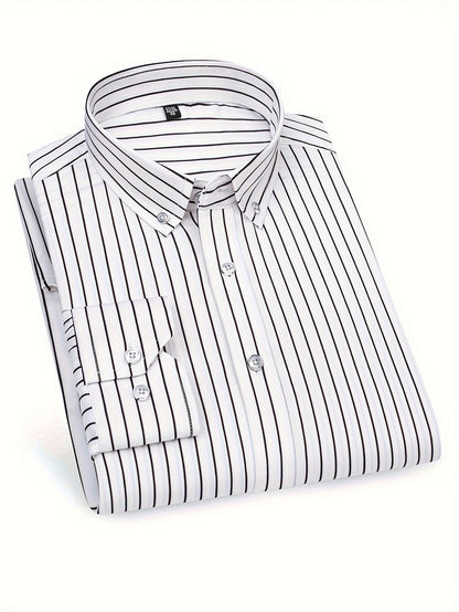Chemise à rayures style décontracté pour homme – Idéale pour sorties et occasions décontractées