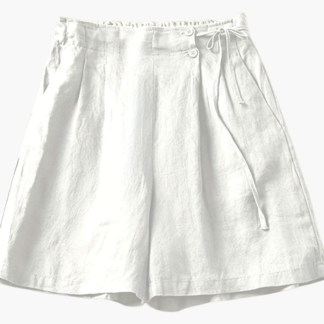 Shorts taille haute femme coupe ample style décontracté été