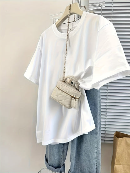 T-shirt basique à manches courtes style décontracté pour femme