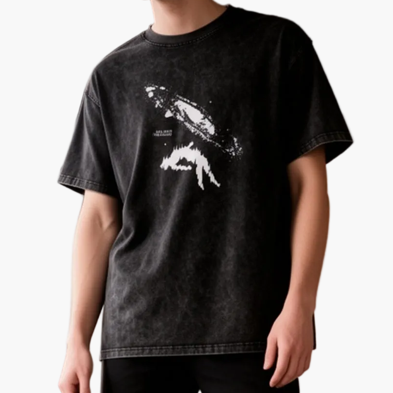 T-shirt imprimé style urbain pour homme, coupe décontractée, idéal pour l'été