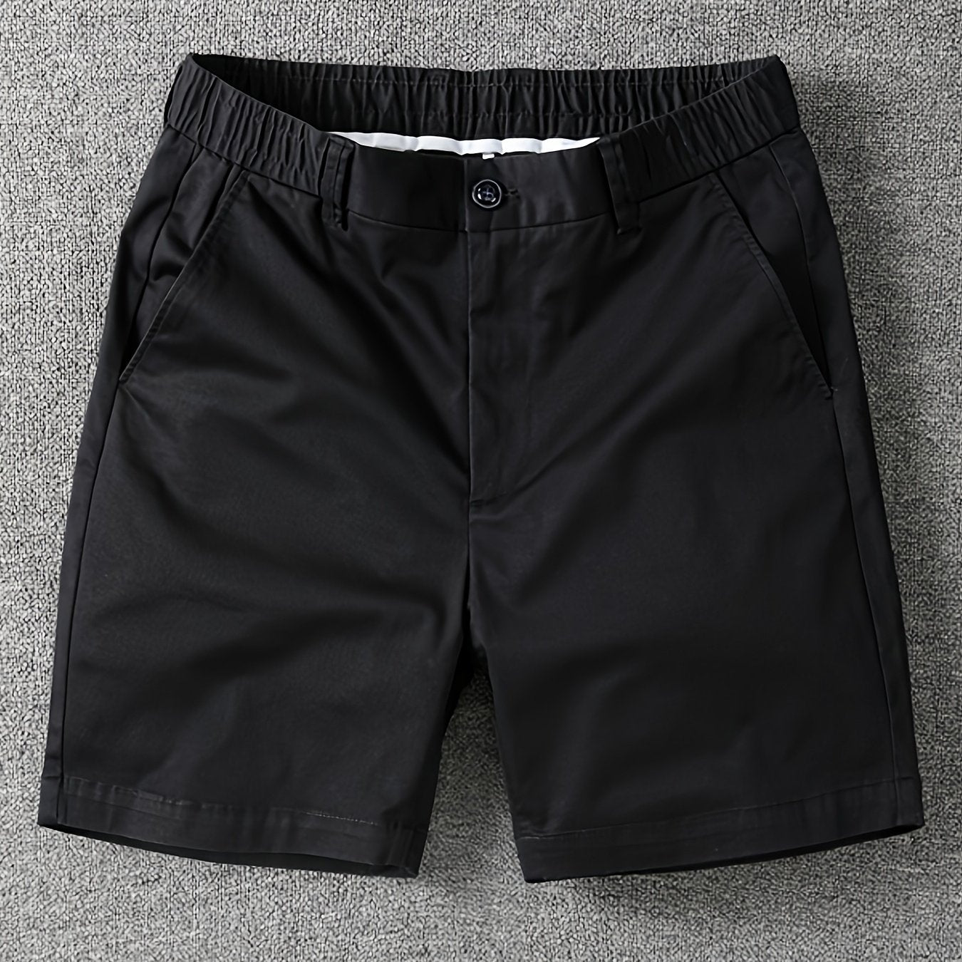 Shorts décontractés pour homme à taille élastique avec poches – Style urbain et polyvalent