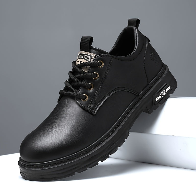 Chaussures basses homme à lacets noires semelle épaisse