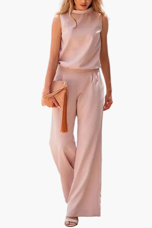 Combinaison pantalon sans manches élégante femme – Style chic et polyvalent pour toutes occasions