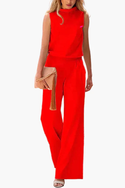 Combinaison pantalon sans manches élégante femme – Style chic et polyvalent pour toutes occasions