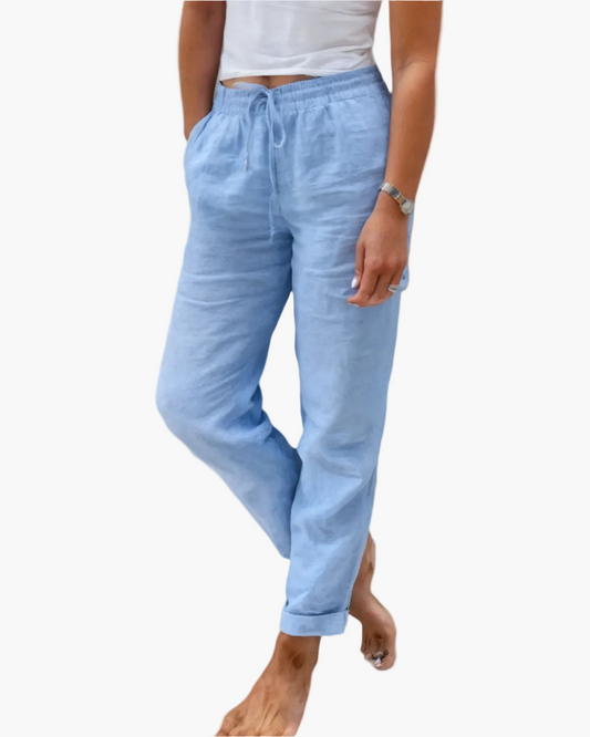 Pantalon Décontracté Chic Femme Style Estival et Polyvalent