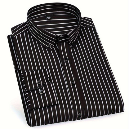 Chemise à rayures style décontracté pour homme – Idéale pour sorties et occasions décontractées