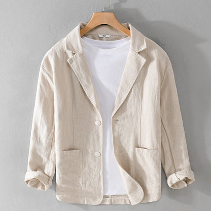 James – Chaqueta de Traje Casual de Manga Corta a Rayas