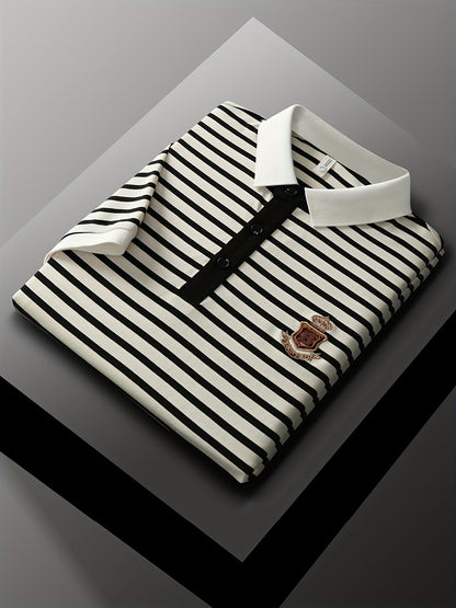 Polo homme élégant à rayures style chic et décontracté